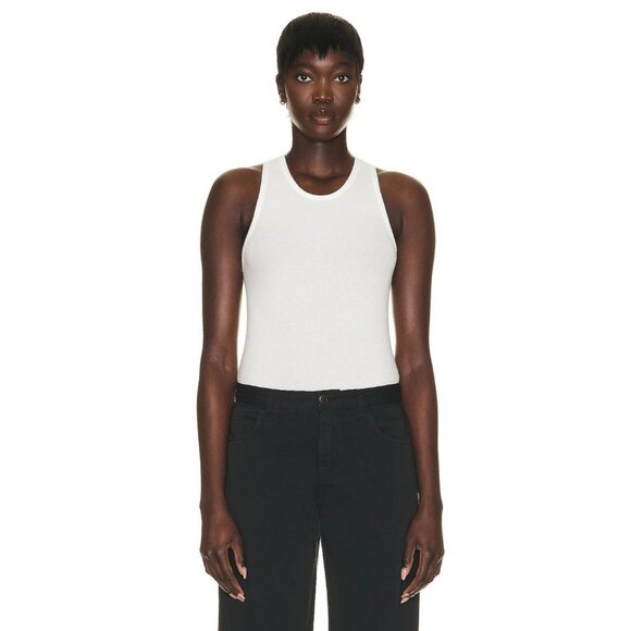 The Row Womens White Racerback Tank Top  XS Sleeveless Casual Cotton Blend - Picture 1 of 15
